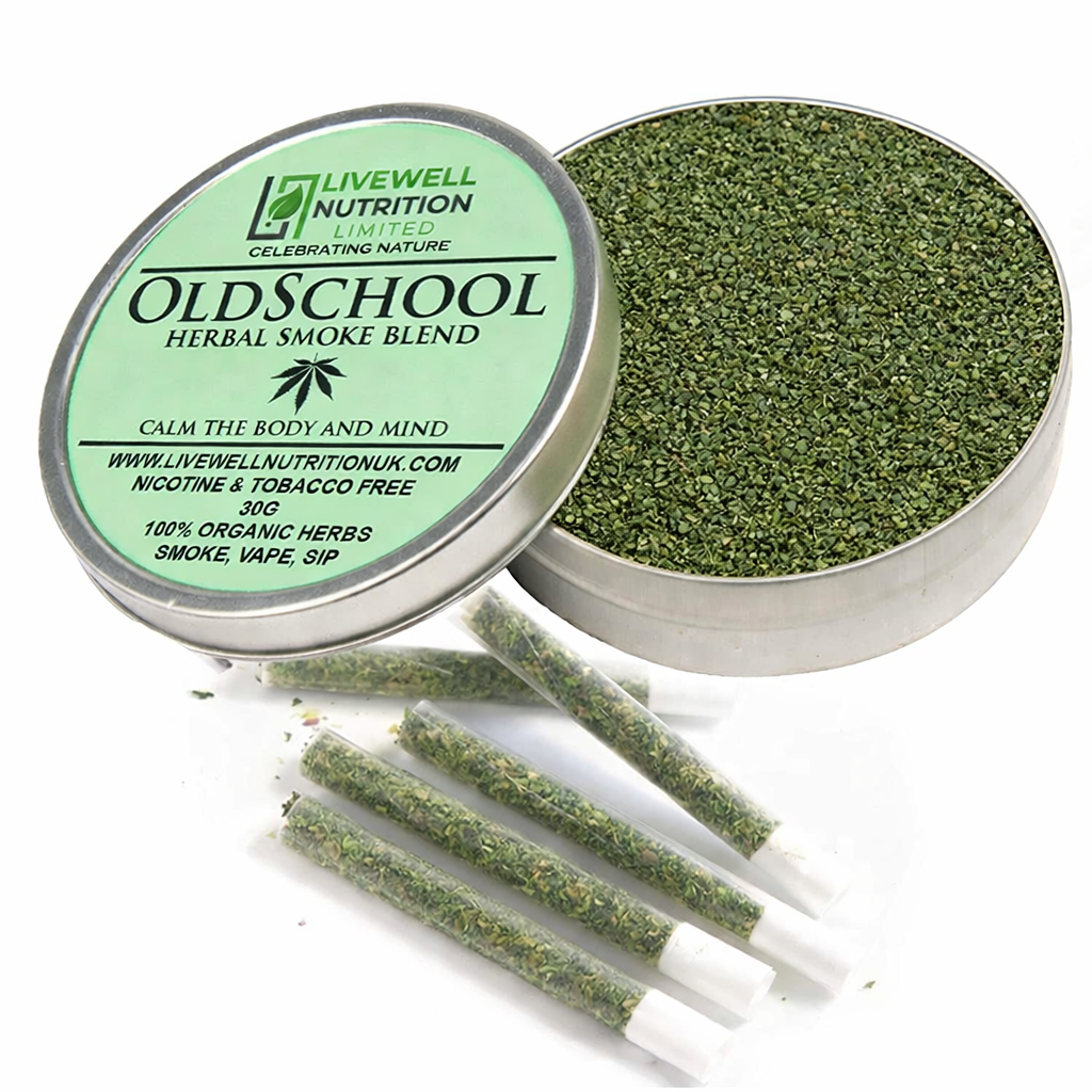 Old School-Herbal Smoke Blend. Smoking Cessation. 100% Nicotine Free. 100% Mixed Herbs. 30 grams