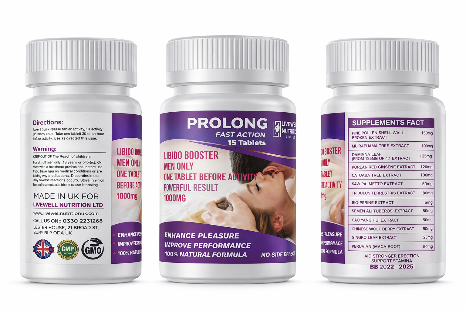 Prolong Fast Action Powerful Results for Male Performance 10 Tablets- 1 tablet @ 1000mg