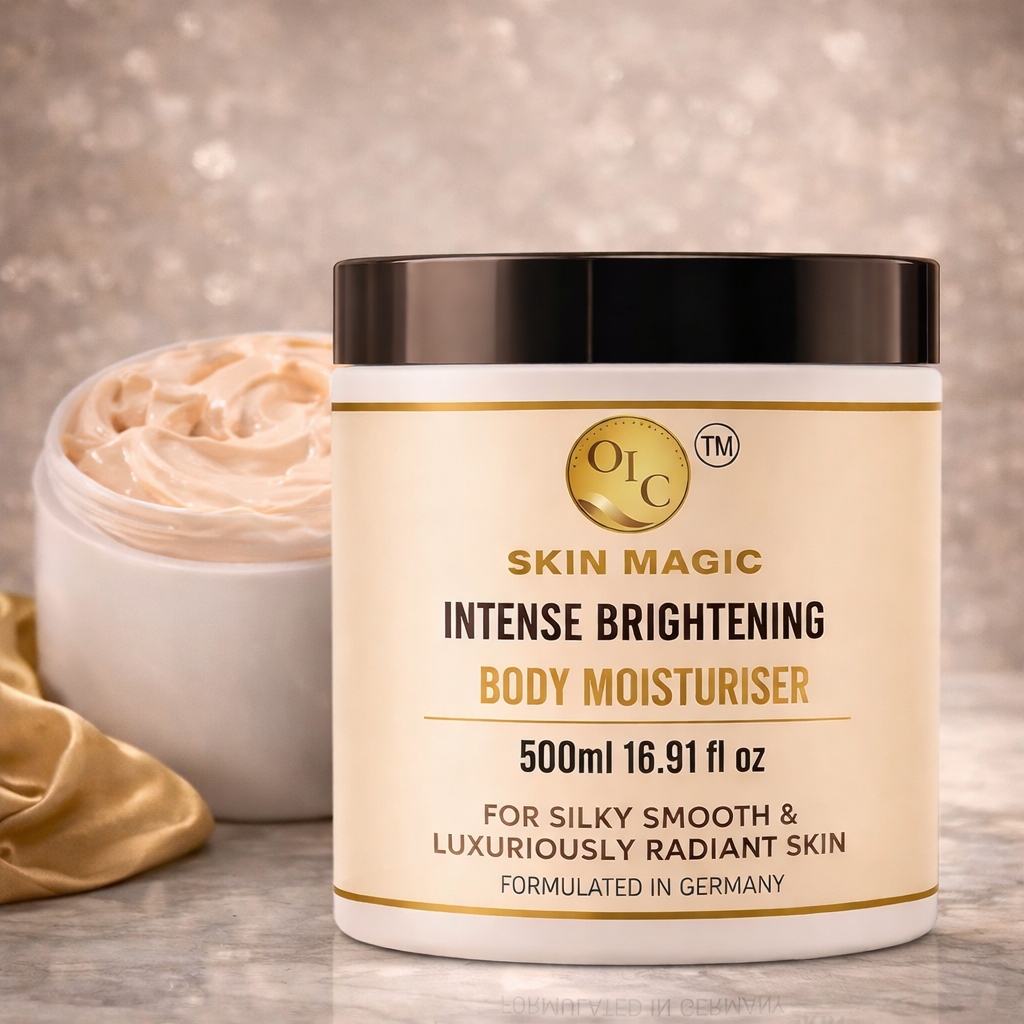 Skin Magic Intense Brightening Body Moisturiser 500ml With Collagen, Hibiscus, & Tranexamic Acid, For Silky Smooth & Luxuriously Radiant Skin