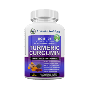 Turmeric Curcumin BCM-95 Active Curcumin with Saffron Extract X1 VitaCap 120 Tablets