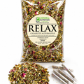 200g Organic Herbal Smokable Mix (RELAX) Relaxation Formula Nicotine & Tobacco Free, Special Blend, Vaped, or Delicious Tea