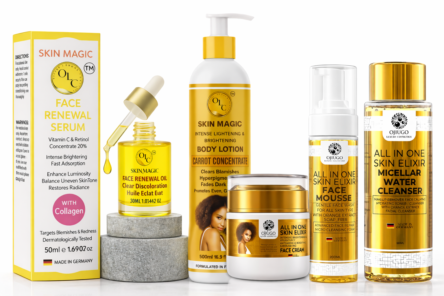 Skin Magic Face & Body Care Routine Skincare 6 Dou Sets