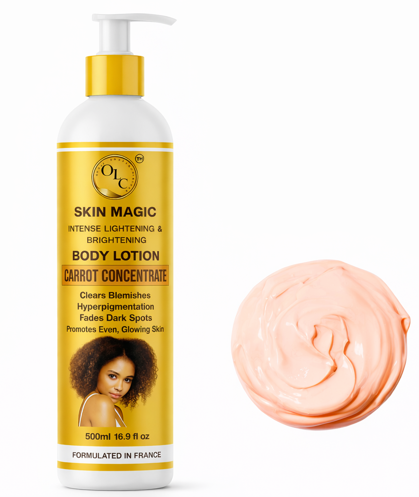 Nourishing Body Lotion with Carrot Concentrate 500ml: Intense Lightening & Brightening Formula, Revitalises, Renews, and Reduces Dark Spots & Hyperpigmentation
