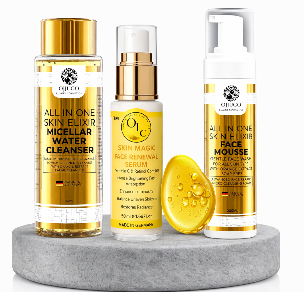 X3 Triple Pack Anti-aging Moisturising Face Cream, Face Wash, Vitamin C Serum, & Toner Brightening & Skin Renewal Formula