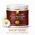 COCO GLOW Intense Brightening & Rejuvenating Body Butter — Alpha Arbutin, Kojic Acid, Glutathione & Vitamin C | Deep Moisture, Even-Tone Complexion, Nourishing Radiance Boost | 250ml