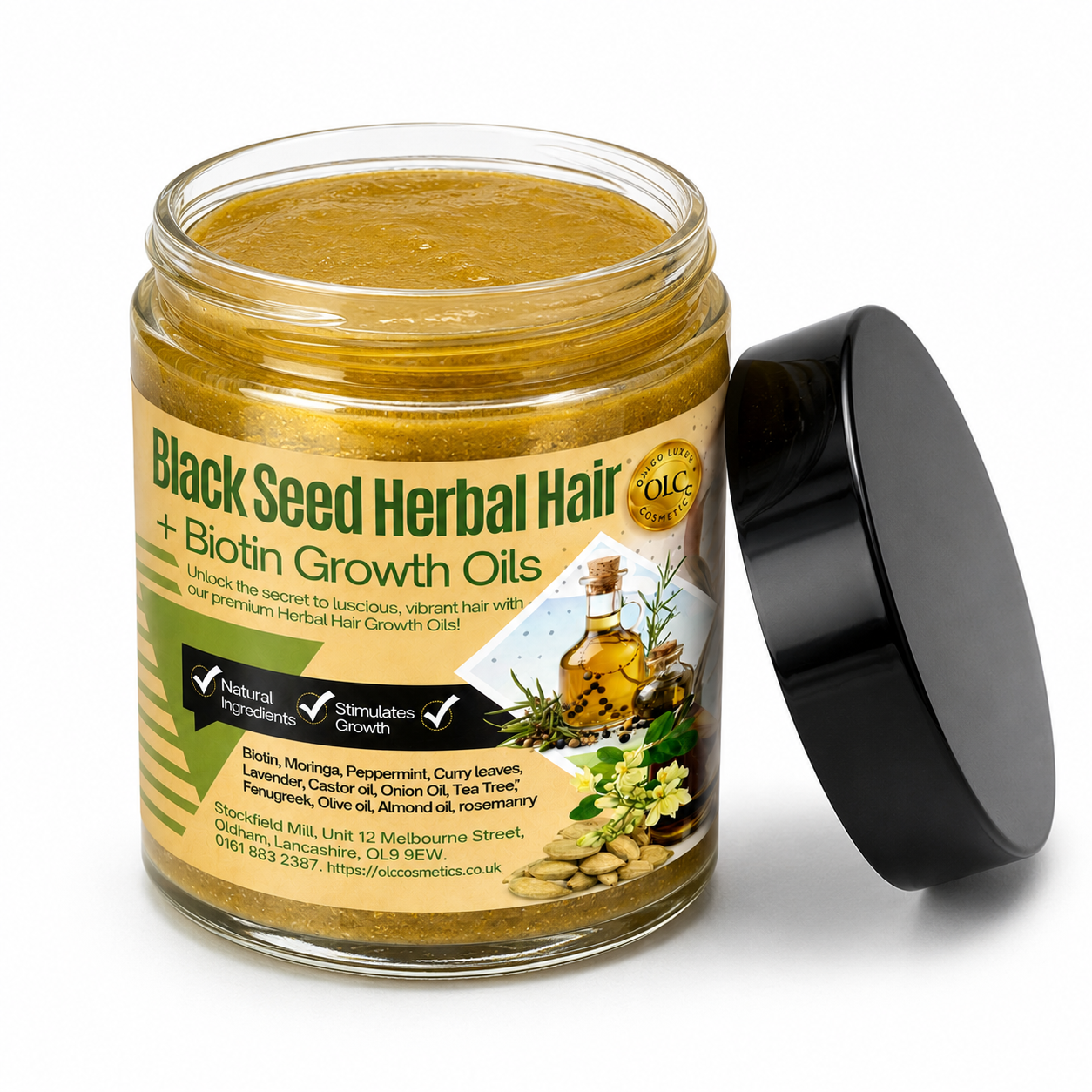 Black Seed Hair Oil – Botanical Scalp & Hair Care Blend with Castor Oil, Onion Oil, Rosemary, Fenugreek & Essential Oils Ayurveda Secrets 250ML