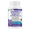 28 Detox Weight Loss Sliming Capsule, Gentle Detoxification Healthy Weight Loss, with Added Probiotic 100 Capsules 1.5m Lactobacillus Acidophilus100 Capsules @ 1200mg