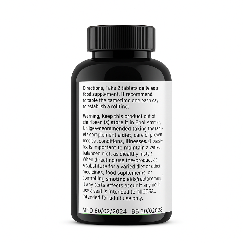 Nicosal x3 VitaCap Bottles Immune Booster for Smokers & Ex-Smokers 90 Tablets