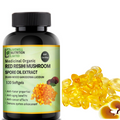 Reishi Mushroom Spore Oil- CO2 Extraction, Strengthen Immune System 100% Pure Organic, 120 Softgels @ 500mg each