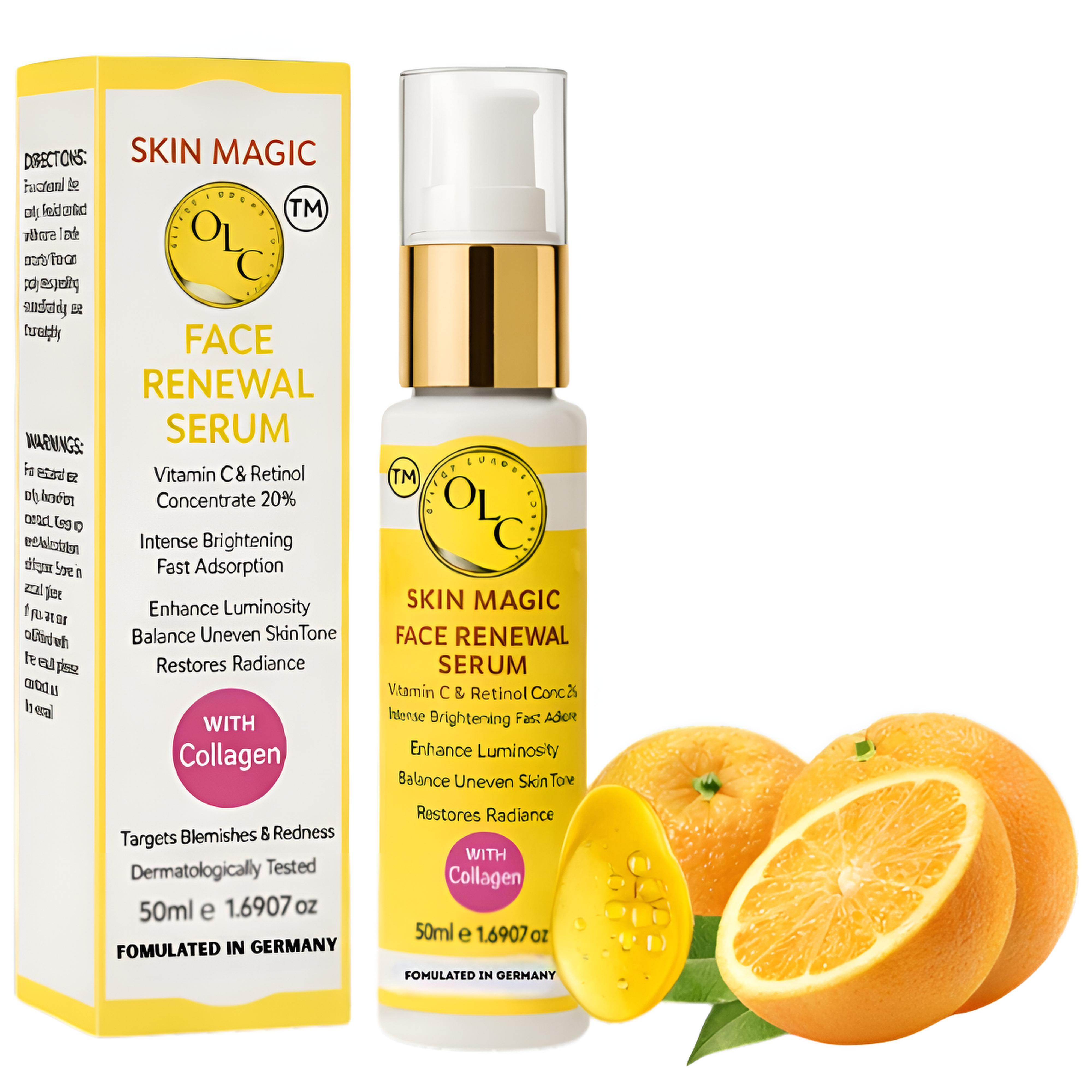 Collagen Face Serum Vitamin C  Lightening & Brightening with & Kojic Acid & Arbutin For Even Skin Tone