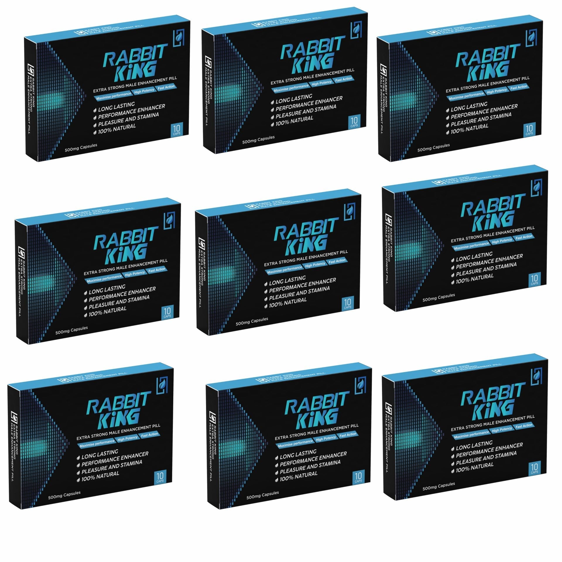 RABBIT KING EXTRA STRONG Powerful Results for Male Performance 10 Capsules- 1 Capsule @ 500mg